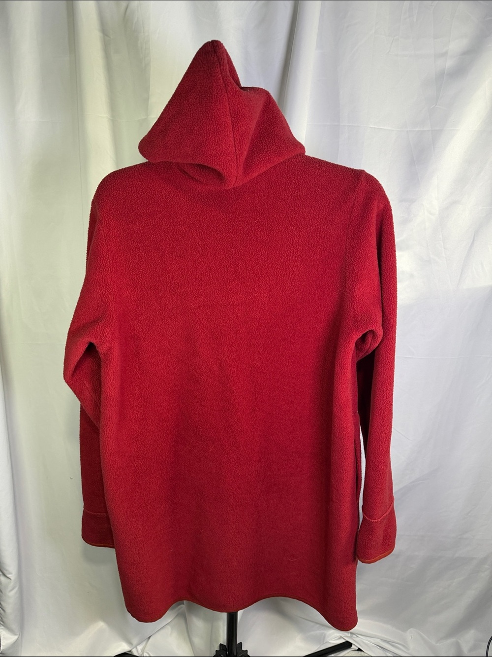 Vintage L.L. Bean Red Hooded Button-Front Coat - Picture 7 of 7